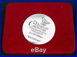 A+ Cond! 1996 2nd Ed. WATERFORD Crystal 12 Days Christmas Turtle Dove Ornament
