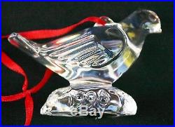 A+ Cond! 1996 2nd Ed. WATERFORD Crystal 12 Days Christmas Turtle Dove Ornament