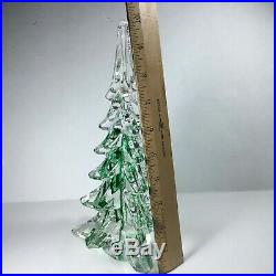 Amazing Large Vintage Art Glass Christmas Tree Statue HEAVY Display CRYSTAL
