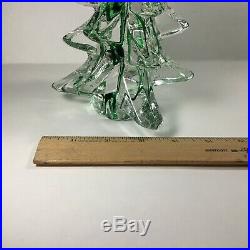 Amazing Large Vintage Art Glass Christmas Tree Statue HEAVY Display CRYSTAL