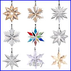 Annual Edition Crystal Glass Star Snowflake Wedding Xmas Home Ornament Lady Gift