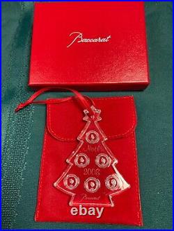 BACCARAT France Annual Crystal Noel Ornament 2008 CHRISTMAS TREE Mint in Box