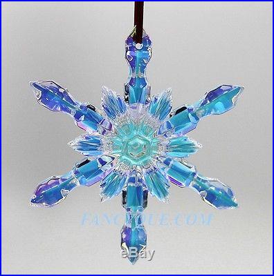 BACCARAT IRIDESCENT SNOWFLAKE CHRISTMAS ORNAMENT CRYSTAL SIGNED NEW BOX FRANCE