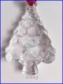 BNIB Tiffany & Co Crystal Christmas Tree Ornament Decoration With Box, Bag Pouch