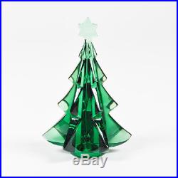 Baccarat $370 Emerald Green Crystal Christmas Tree Ornament