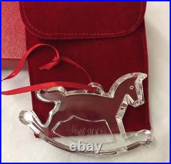 Baccarat Christmas Annual Crystal Ornament 2009 Rocking Horse Mint in Box