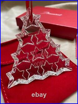 Baccarat Christmas Annual Crystal Ornament 2010 Christmas tree with Original Box