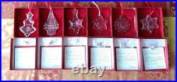 Baccarat Christmas Crystal Ornament 2015-2020 Set of 6 withbox Rare Unused