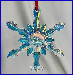 Baccarat Christmas Iridescent Crystal Snowflake Star Ornament 88651