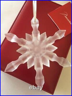 Baccarat Christmas Ornament Christmas Snowflake Matte Crystal Boxed