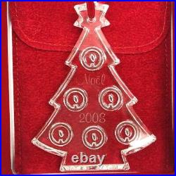 Baccarat Christmas Ornament Tree Crystal Glass Clear 2008 Noel Holiday Beautiful