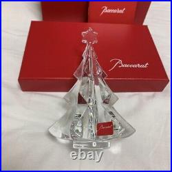 Baccarat Christmas Tree Crystal Ornament NOEL H14cm with Original Box UNUSED GC