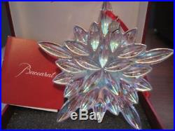 Baccarat Courchevel Snowflake Christmas Ornament Xmas Tree CrystaI IRIDESCENT