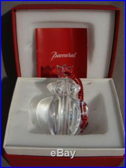 Baccarat Crystal 2 Pairs of Gorgeous Christmas Ornaments Great Condition
