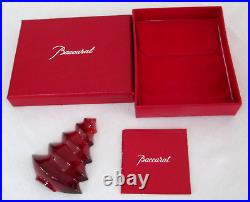 Baccarat Crystal (Clear & Red) 2004 Noel Christmas Tree Ornaments