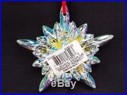 Baccarat Crystal Courchevel Christmas Snowflake Ornament Iridescent 4 3/8 H New