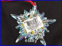 Baccarat Crystal Courchevel Christmas Snowflake Ornament Iridescent 4 3/8 H New