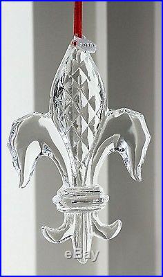 Baccarat Crystal Fleur De Lys Ornament Clear 2013 Christmas Gift New In Box