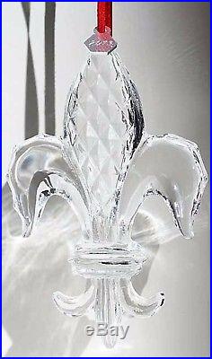 Baccarat Crystal Fleur De Lys Ornament Clear 2013 Christmas Gift New In Box