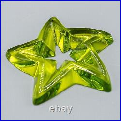 Baccarat Crystal Green Star Christmas Ornament France FREE USA SHIPPING