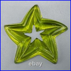 Baccarat Crystal Green Star Christmas Ornament France FREE USA SHIPPING
