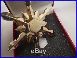 Baccarat Crystal Noel Gold Snowflake Ornament 2015 Christmas Season NIB
