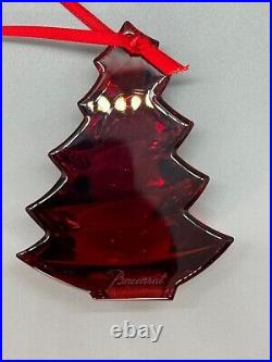 Baccarat Crystal Red Noel Christmas Tree Ornament