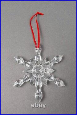 Baccarat France Crystal Snowflake Christmas Holiday Ornament With Box Rare