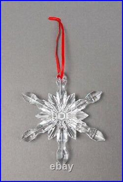 Baccarat France Crystal Snowflake Christmas Holiday Ornament With Box Rare