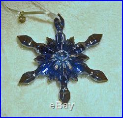 Baccarat Noel Blue Snowflake Christmas Ornament French Crystal 2810281 NEW
