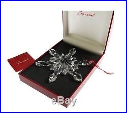 Baccarat Noel Crystal Snowflake Xmas Christmas Ornament LARGE New in Box