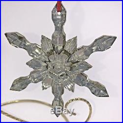 Baccarat Ornament 2809184 French Crystal Snowflake Christmas Lead Crystal