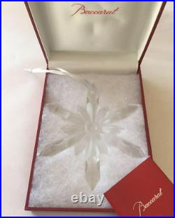 Baccarat ornament Crystal of snow Christmas crystal 9.5cm× 11 cm New Boxed