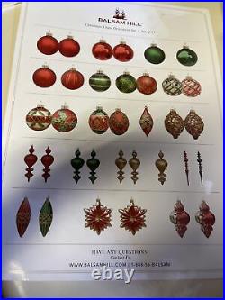 Balsam Hill Christmas Cheer Glass Ornament Set 29 Of 32 Pieces