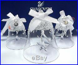 Bell Ornament Set (annual + 2 Little Bells) 2016 Xmas Swarovski Crystal #5223283