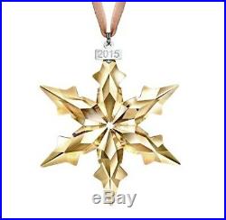 Bnib Swarovski Crystal Christmas Ornament Annual Edition Scs Gold Star 2015