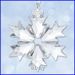 Bnib Swarovski Crystal Christmas Ornament Annual Edition Snowflake Star 2018