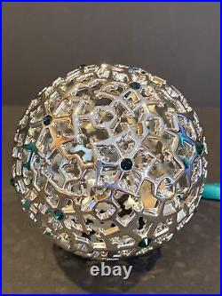 Boeing Jet Snowflake Ball Ornament Reed & Barton Airplane Xmas Green Crystals