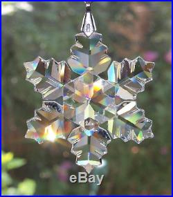 Boxed Limited Edition Swarovski Crystal Christmas Snowflake Star Ornament 1996