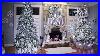 Christmas Decoration With Crystal Ornaments And Cool White Lights