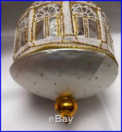 Christopher Radko Christmas Ornament Crystal Clear Atrium Solarium Globe