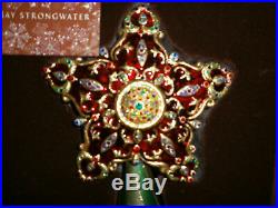 Color Star Finial Swarovski Crystals Tree Topper Jay Strongwater Christmas NIB