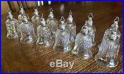 Complete Set Waterford 12 Days of Christmas Crystal Bell Ornaments John Connolly