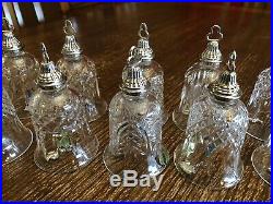 Complete Set Waterford 12 Days of Christmas Crystal Bell Ornaments John Connolly