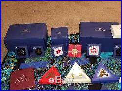 Complete set Swarovski crystal snowflake christmas ornaments plus extras