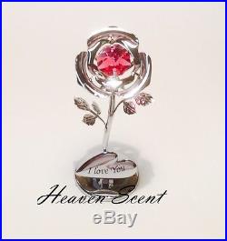 Crystal Rose Ornament Romantic Love Gifts Idea For Her Christmas Stocking Filler