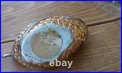 Crystal ornament Baccarat butterfly and Dior vintage porcelain fish tray