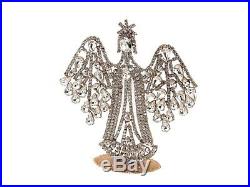 Czech crystal clear rhinestone angel Christmas tree ornament decoration