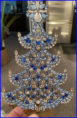 Czechoslovakian vintage Crystal Christmas tree