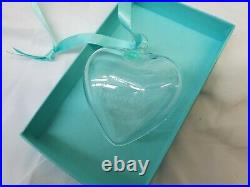 DISCONTINUED Tiffany & Co. Crystal Glass Return to Tiffany Heart Ornament NEW
